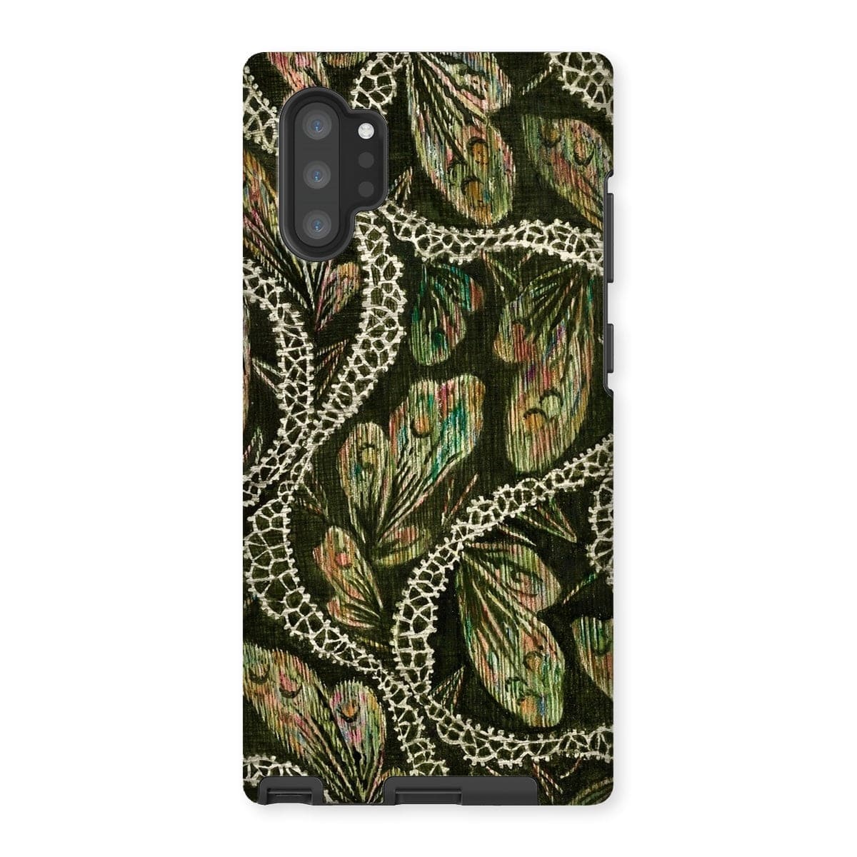 Casezest Mobile Phone Case for Samsung Galaxy Note 10P / Gloss Isabelle Green Silk Design