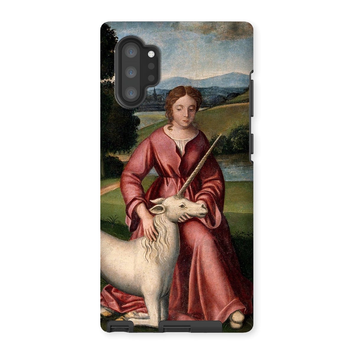 Casezest Mobile Phone Case for Samsung Galaxy Note 10P / Gloss Woman and Unicorn Design