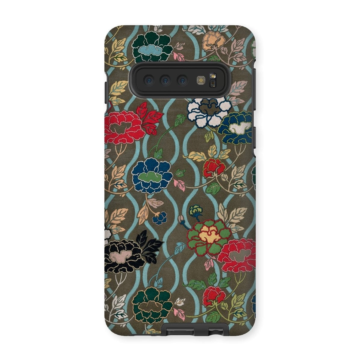 Casezest Mobile Phone Case for Samsung Galaxy S10 / Gloss Audsley Japanese Flower Wall Design