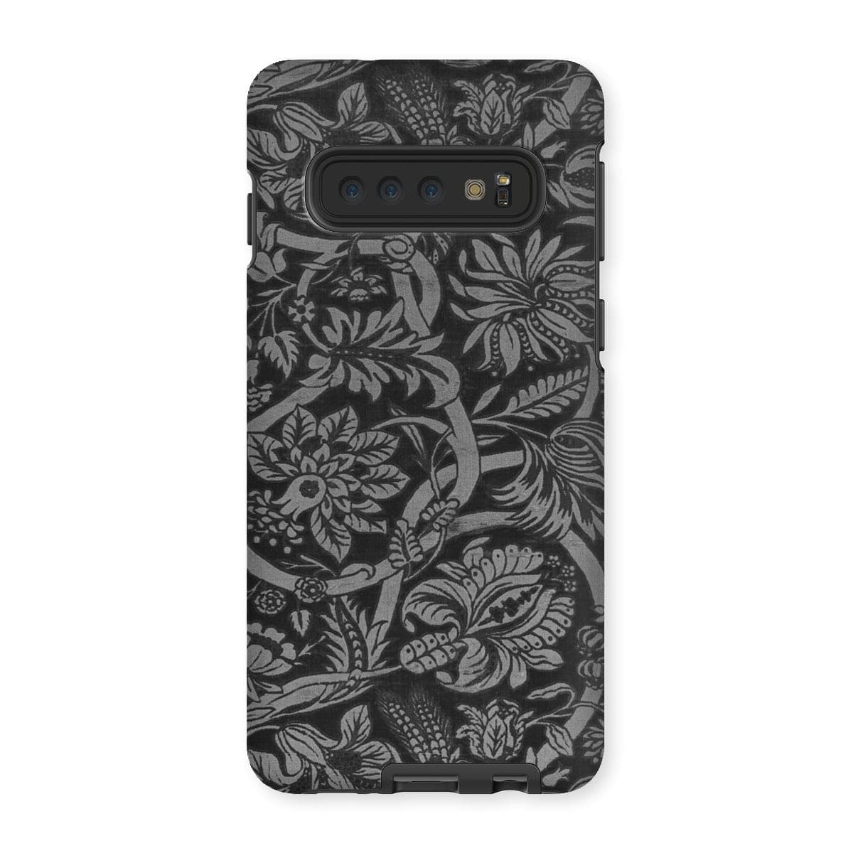 Casezest Mobile Phone Case for Samsung Galaxy S10 / Gloss Black Floral Design