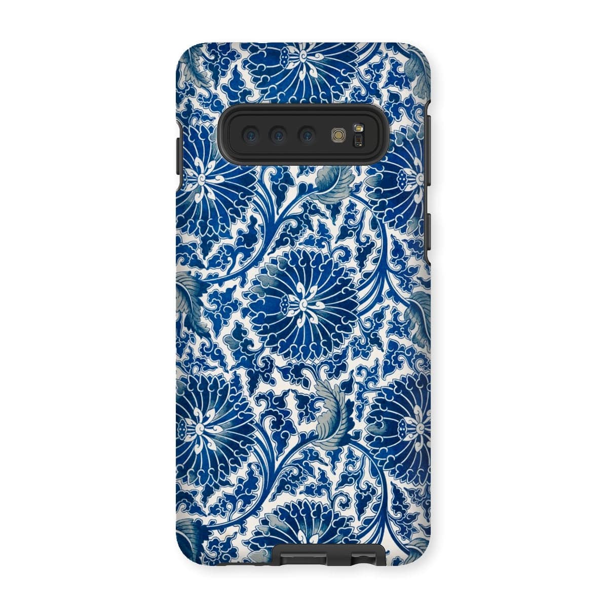 Casezest Mobile Phone Case for Samsung Galaxy S10 / Gloss Blue Ornamental Floral Design