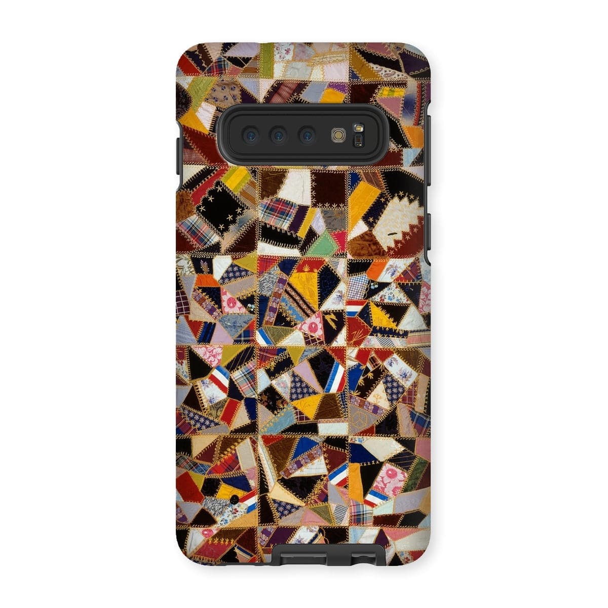 Casezest Mobile Phone Case for Samsung Galaxy S10 / Gloss Crazy Pattern Quilt Design