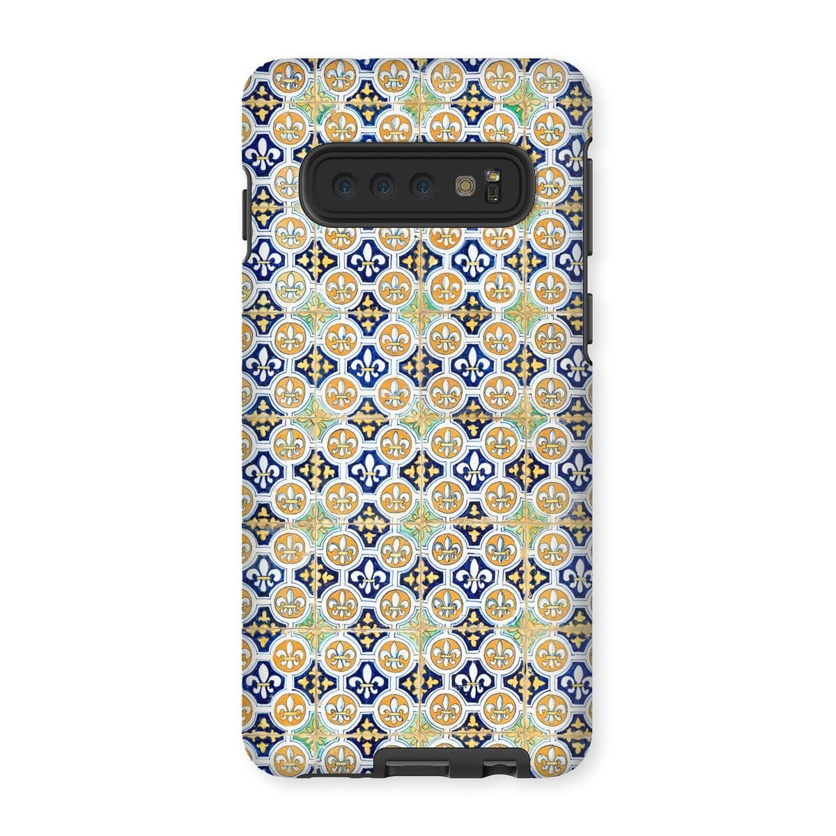 Casezest Mobile Phone Case for Samsung Galaxy S10 / Gloss French Lily Tile Design