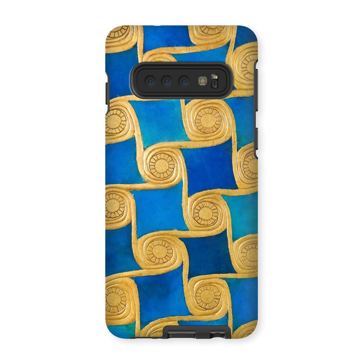 Casezest Mobile Phone Case for Samsung Galaxy S10 / Gloss Gold Swirls Design