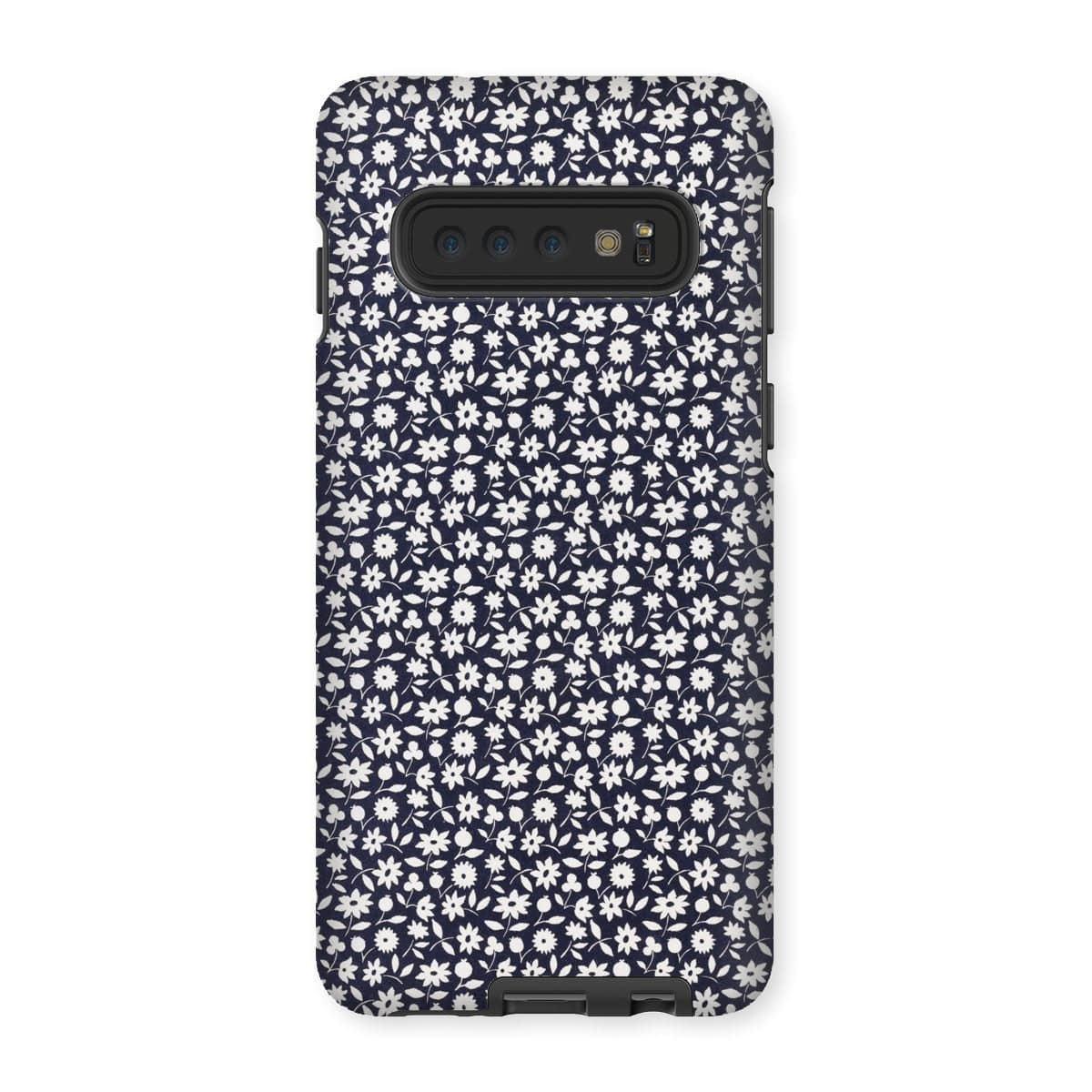 Casezest Mobile Phone Case for Samsung Galaxy S10 / Gloss Goy White Flowers Design