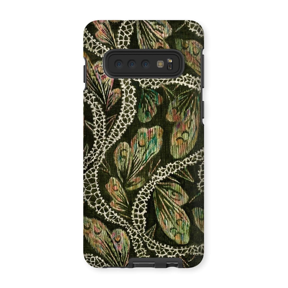 Casezest Mobile Phone Case for Samsung Galaxy S10 / Gloss Isabelle Green Silk Design