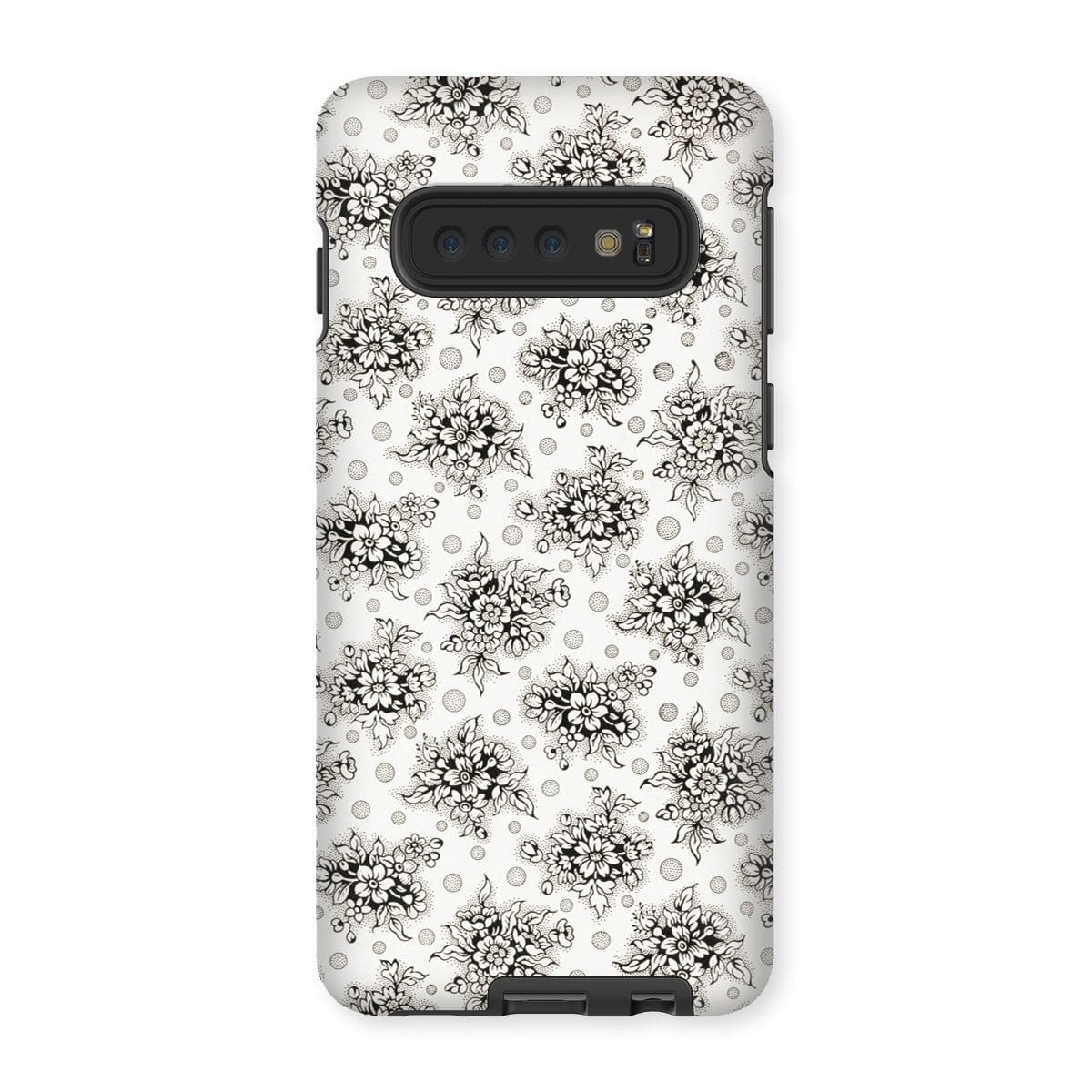 Casezest Mobile Phone Case for Samsung Galaxy S10 / Gloss Monochrome Floral Design