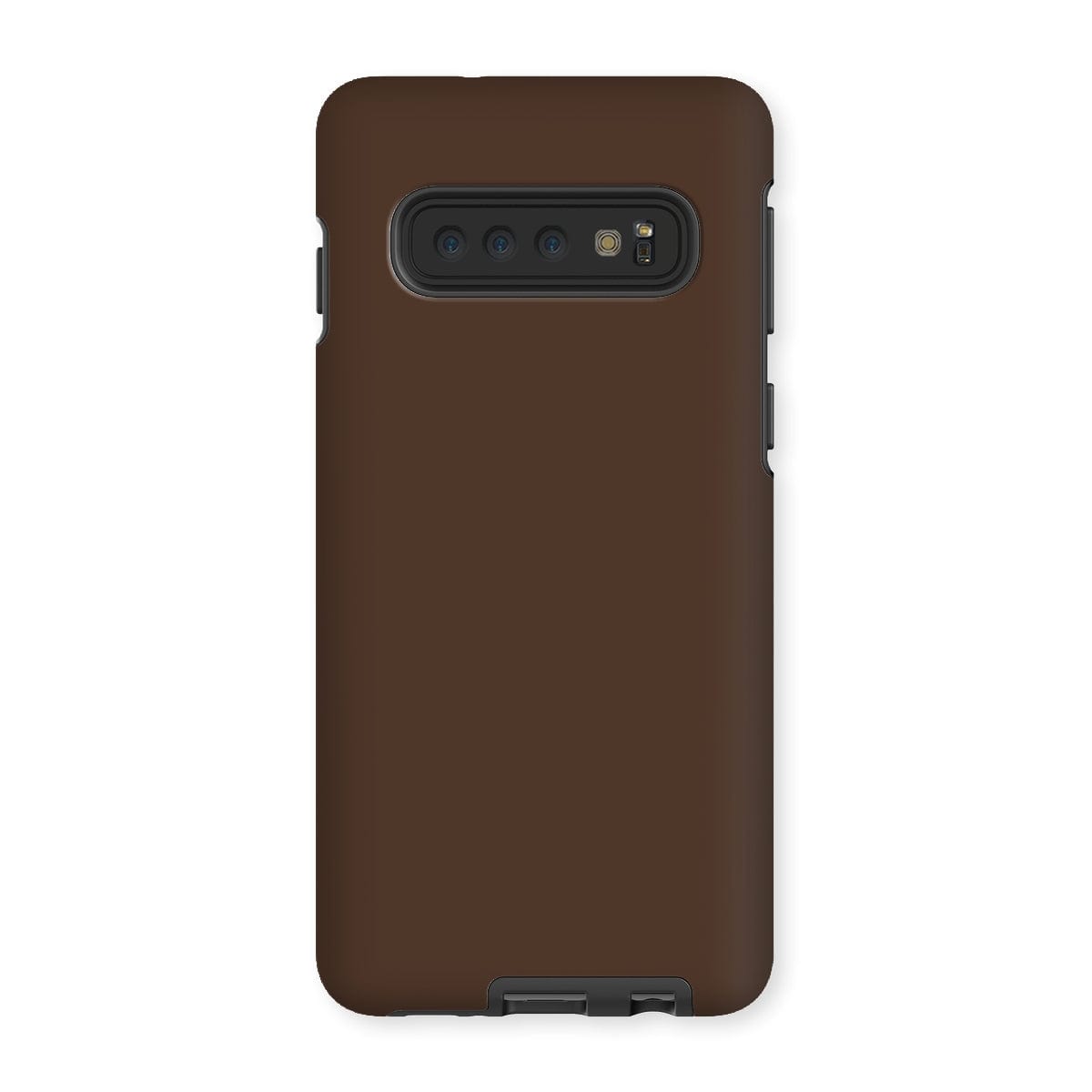 Casezest Mobile Phone Case for Samsung Galaxy S10 / Gloss Pure Dark Brown Design