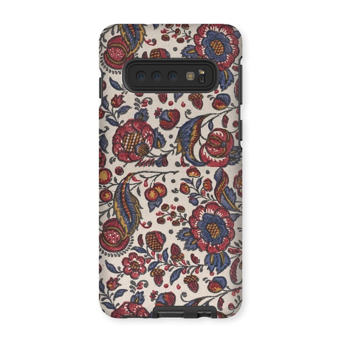 Casezest Mobile Phone Case for Samsung Galaxy S10 / Gloss Red Blue and Yellow Flowers Design