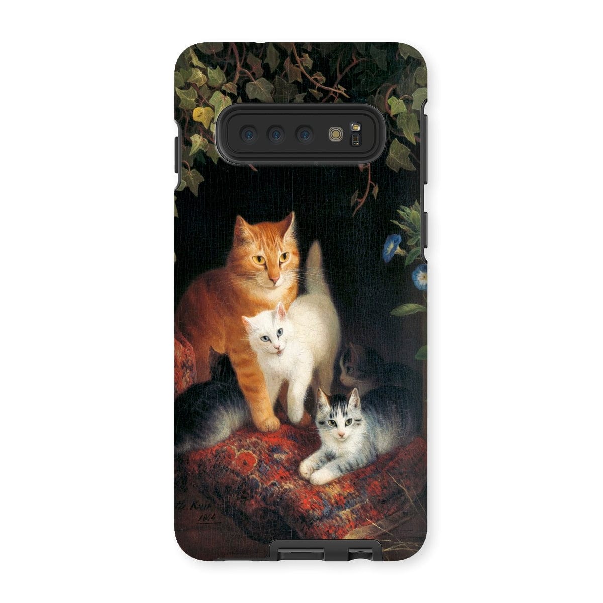 Casezest Mobile Phone Case for Samsung Galaxy S10 / Gloss Ronner Cat with Kittens Design