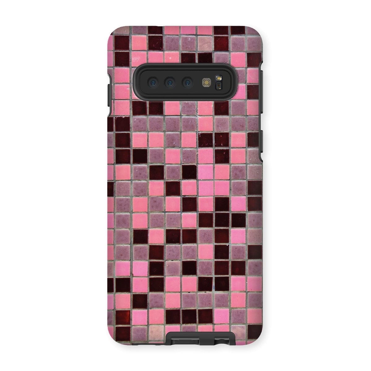 Casezest Mobile Phone Case for Samsung Galaxy S10 / Gloss Small Old Pink Tile Design