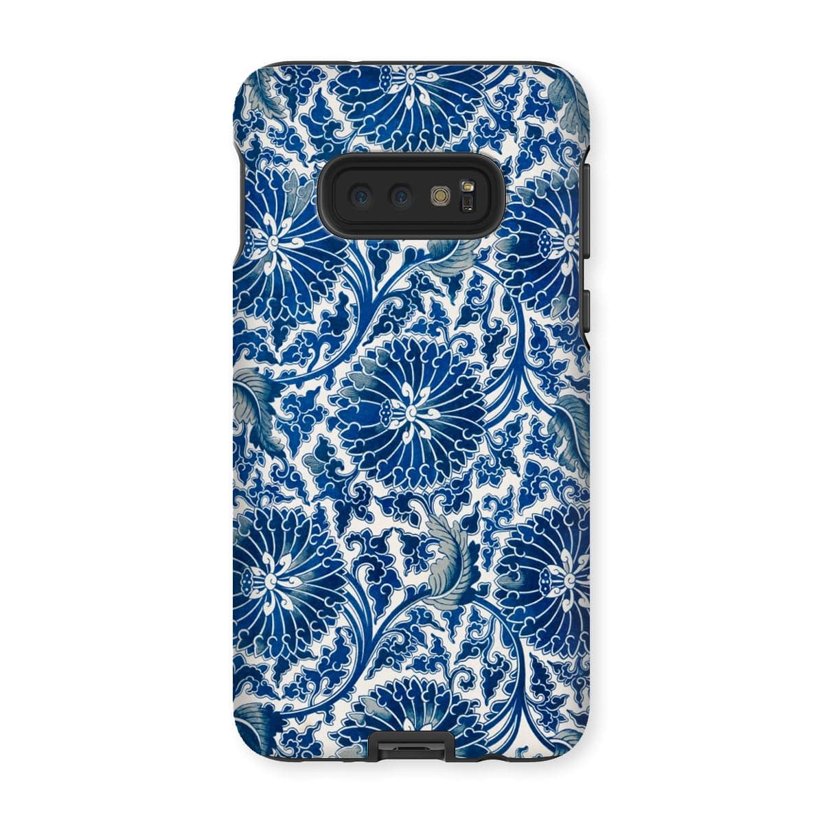 Casezest Mobile Phone Case for Samsung Galaxy S10E / Gloss Blue Ornamental Floral Design