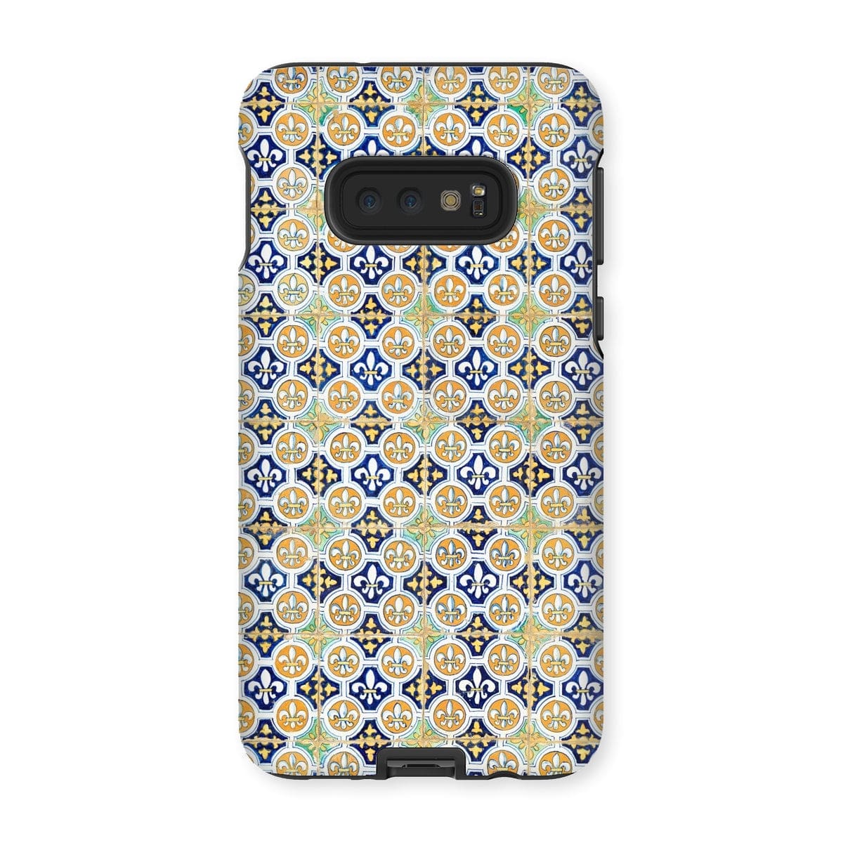 Casezest Mobile Phone Case for Samsung Galaxy S10E / Gloss French Lily Tile Design