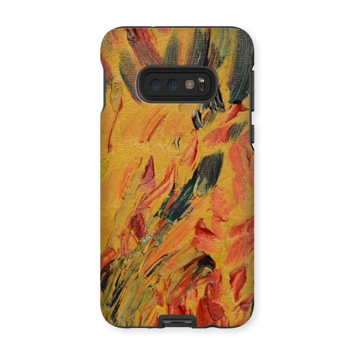 Casezest Mobile Phone Case for Samsung Galaxy S10E / Gloss Gold Brush Texture Design