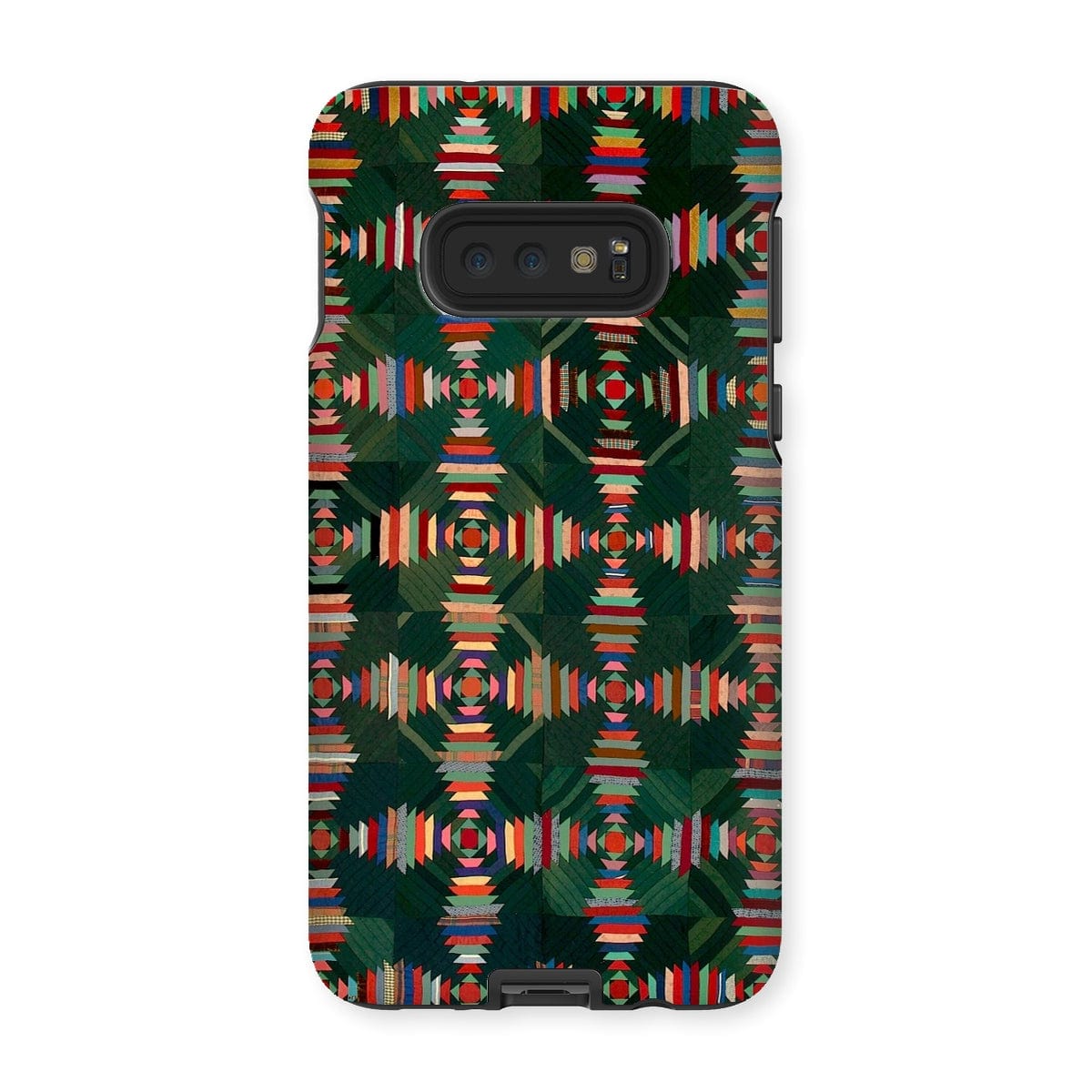 Casezest Mobile Phone Case for Samsung Galaxy S10E / Gloss Green Woven Quilt Design