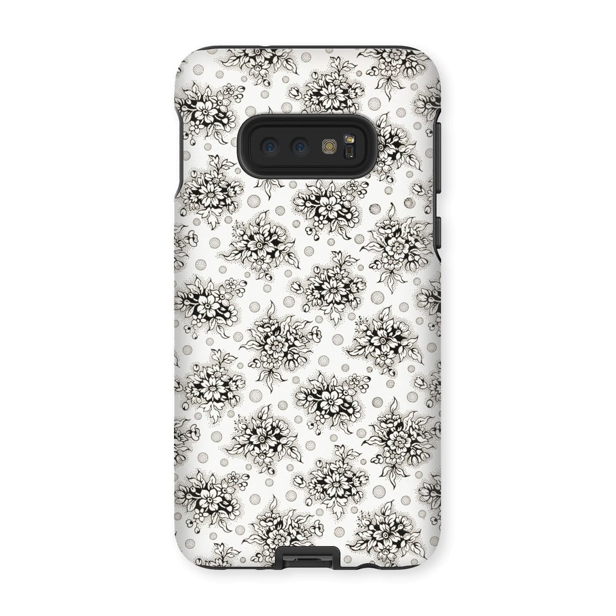 Casezest Mobile Phone Case for Samsung Galaxy S10E / Gloss Monochrome Floral Design