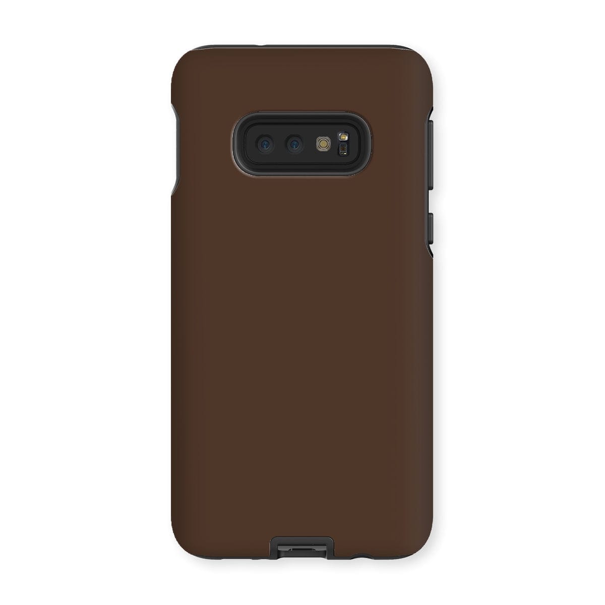 Casezest Mobile Phone Case for Samsung Galaxy S10E / Gloss Pure Dark Brown Design