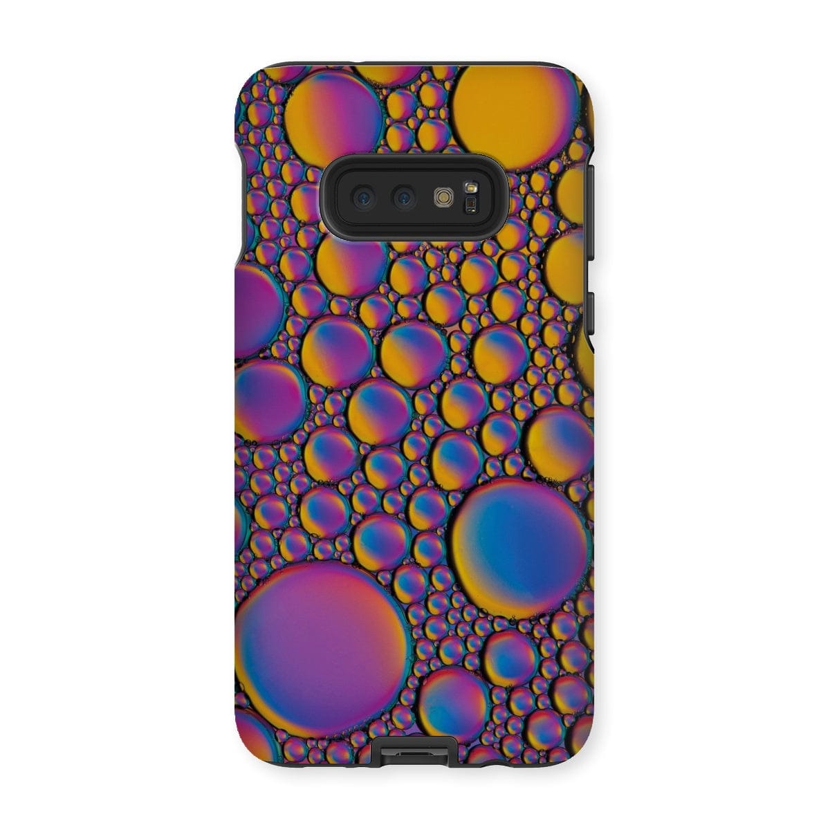 Casezest Mobile Phone Case for Samsung Galaxy S10E / Gloss Purple Gold Bubble Design