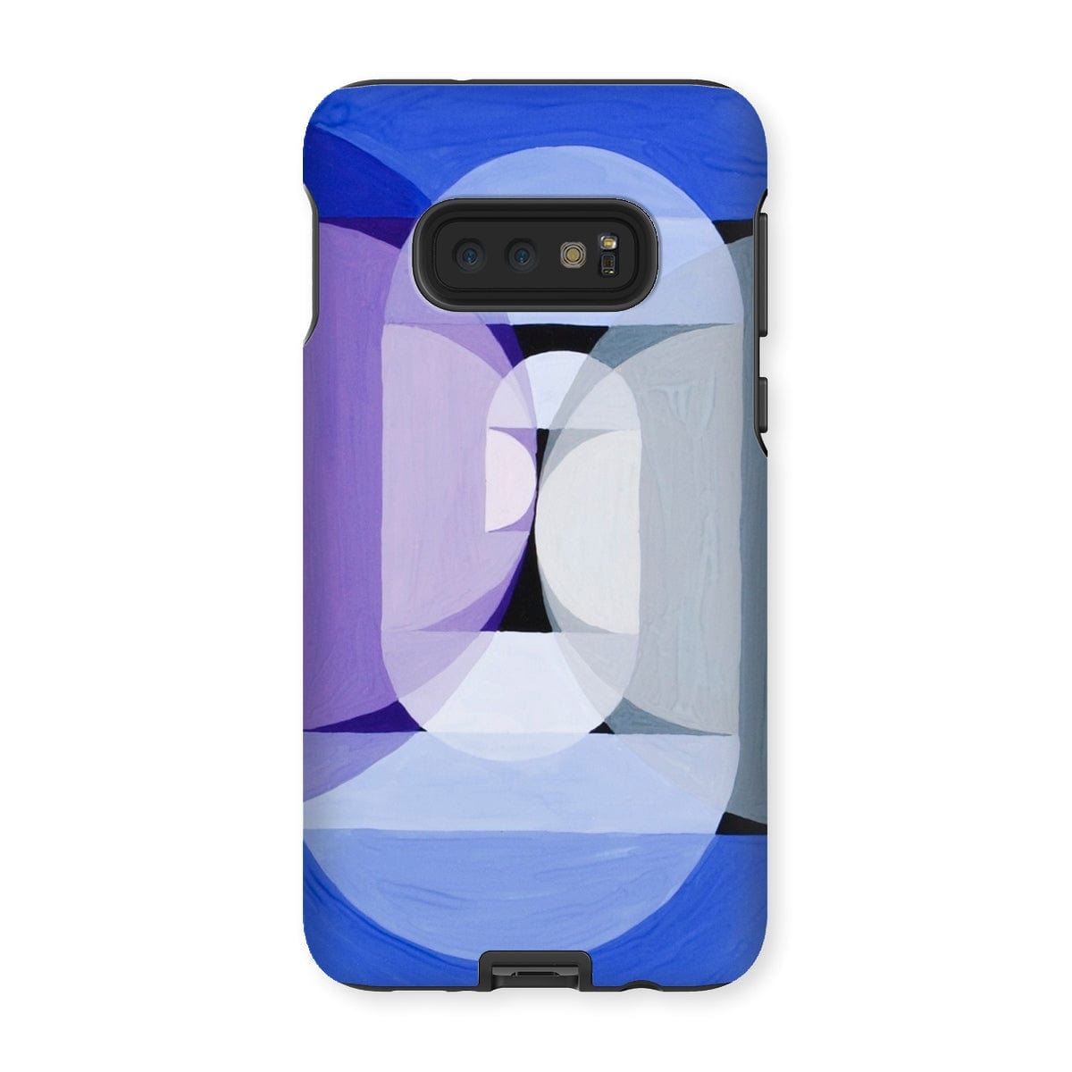 Casezest Mobile Phone Case for Samsung Galaxy S10E / Gloss Schillinger Blue Gray Violet Wheel Design