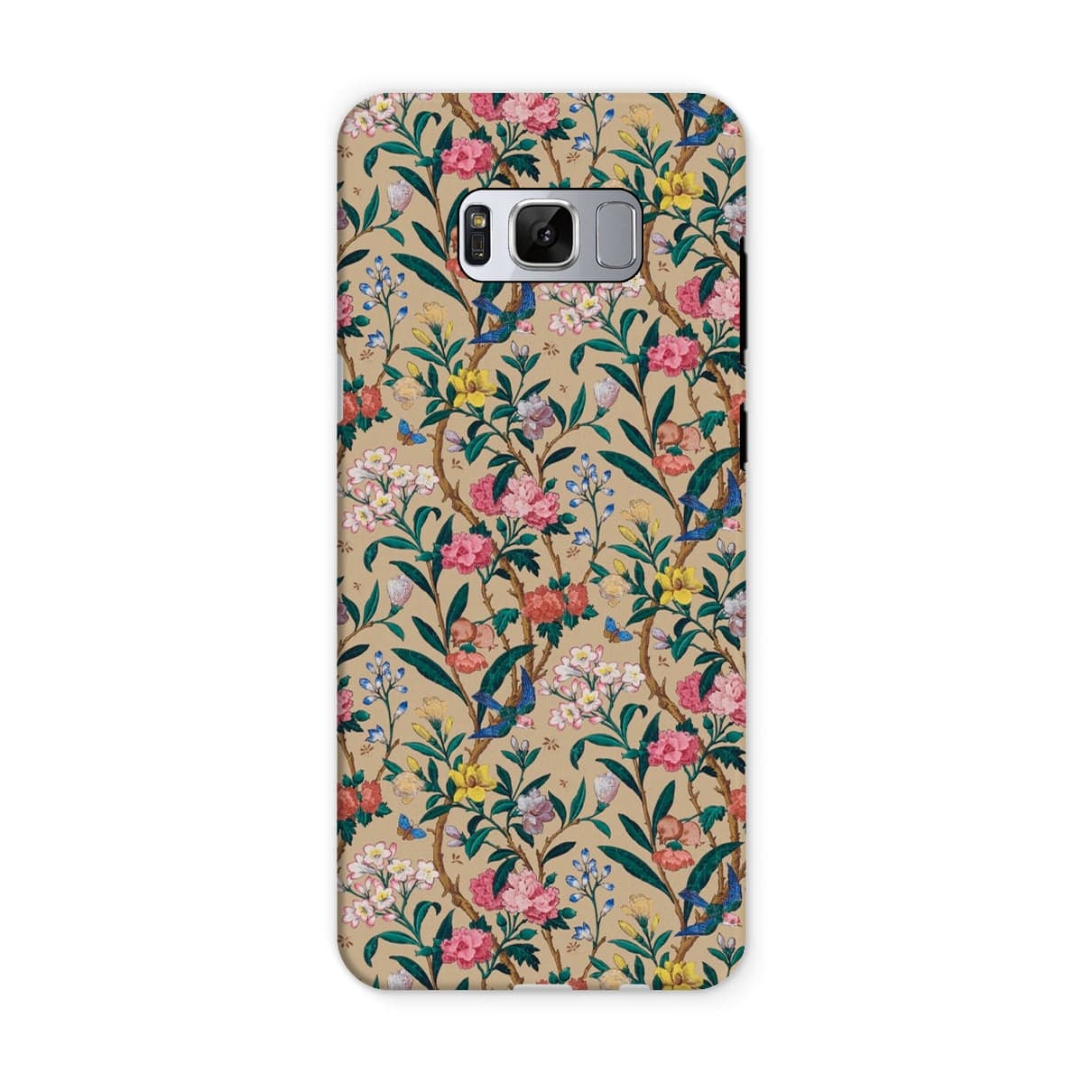 Casezest Mobile Phone Case for Samsung Galaxy S8 / Gloss Birds and Butterflies Floral Design