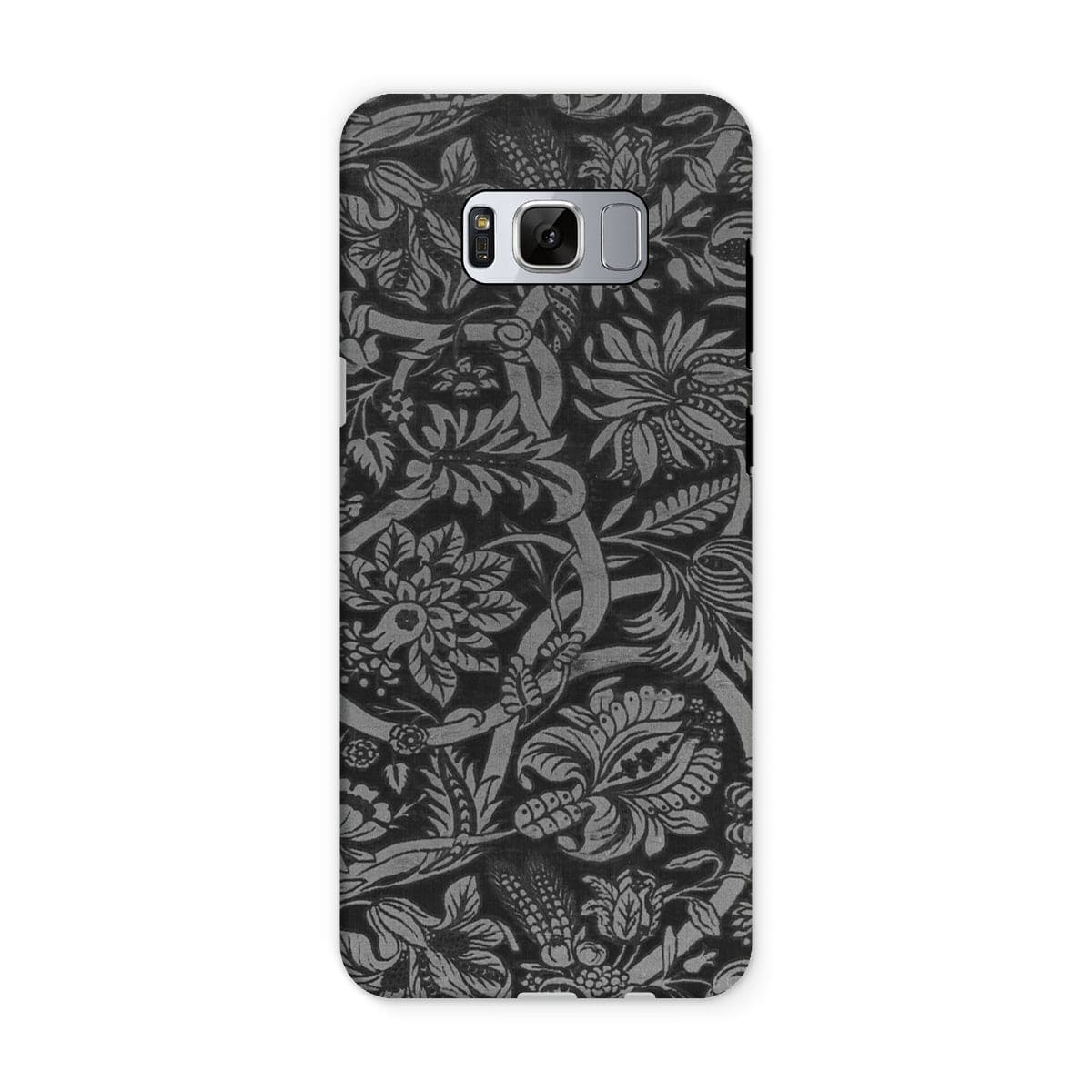 Casezest Mobile Phone Case for Samsung Galaxy S8 / Gloss Black Floral Design