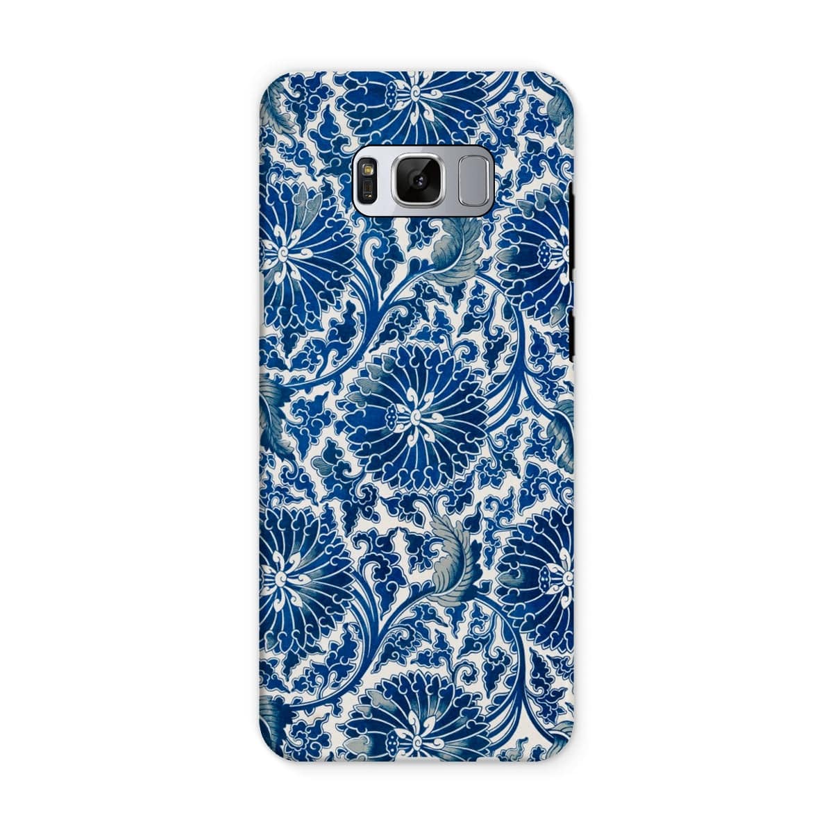 Casezest Mobile Phone Case for Samsung Galaxy S8 / Gloss Blue Ornamental Floral Design