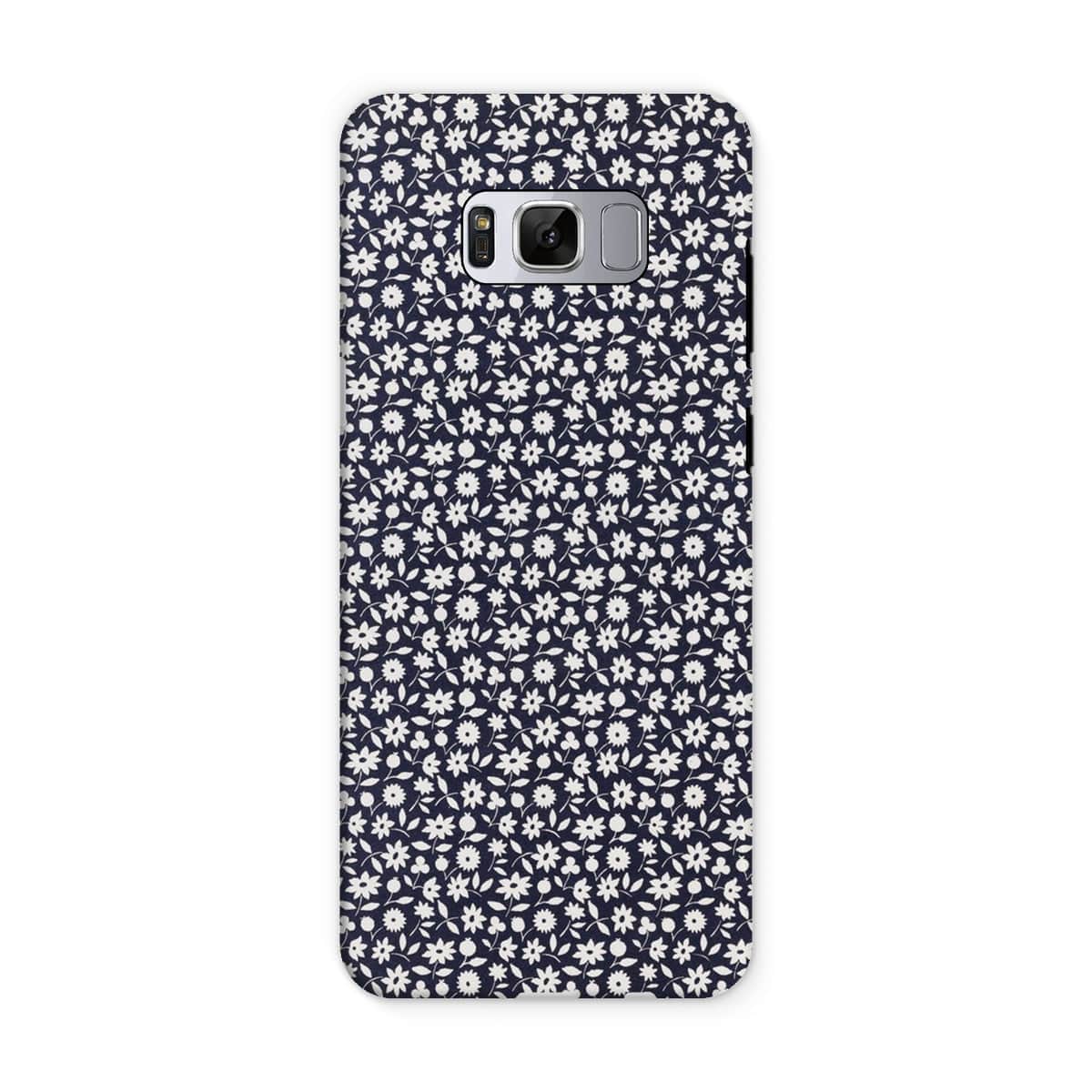 Casezest Mobile Phone Case for Samsung Galaxy S8 / Gloss Goy White Flowers Design