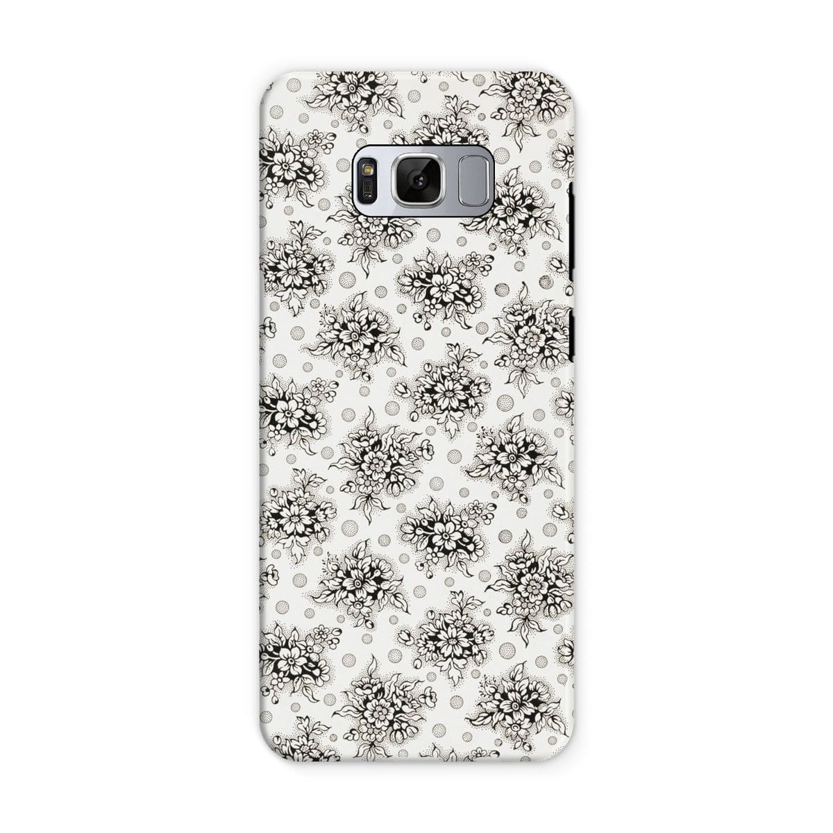 Casezest Mobile Phone Case for Samsung Galaxy S8 / Gloss Monochrome Floral Design