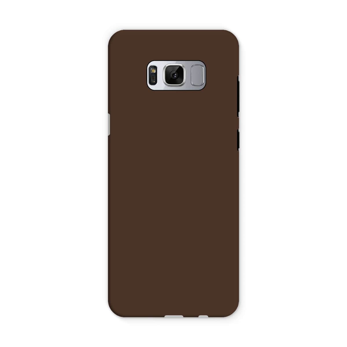 Casezest Mobile Phone Case for Samsung Galaxy S8 / Gloss Pure Dark Brown Design