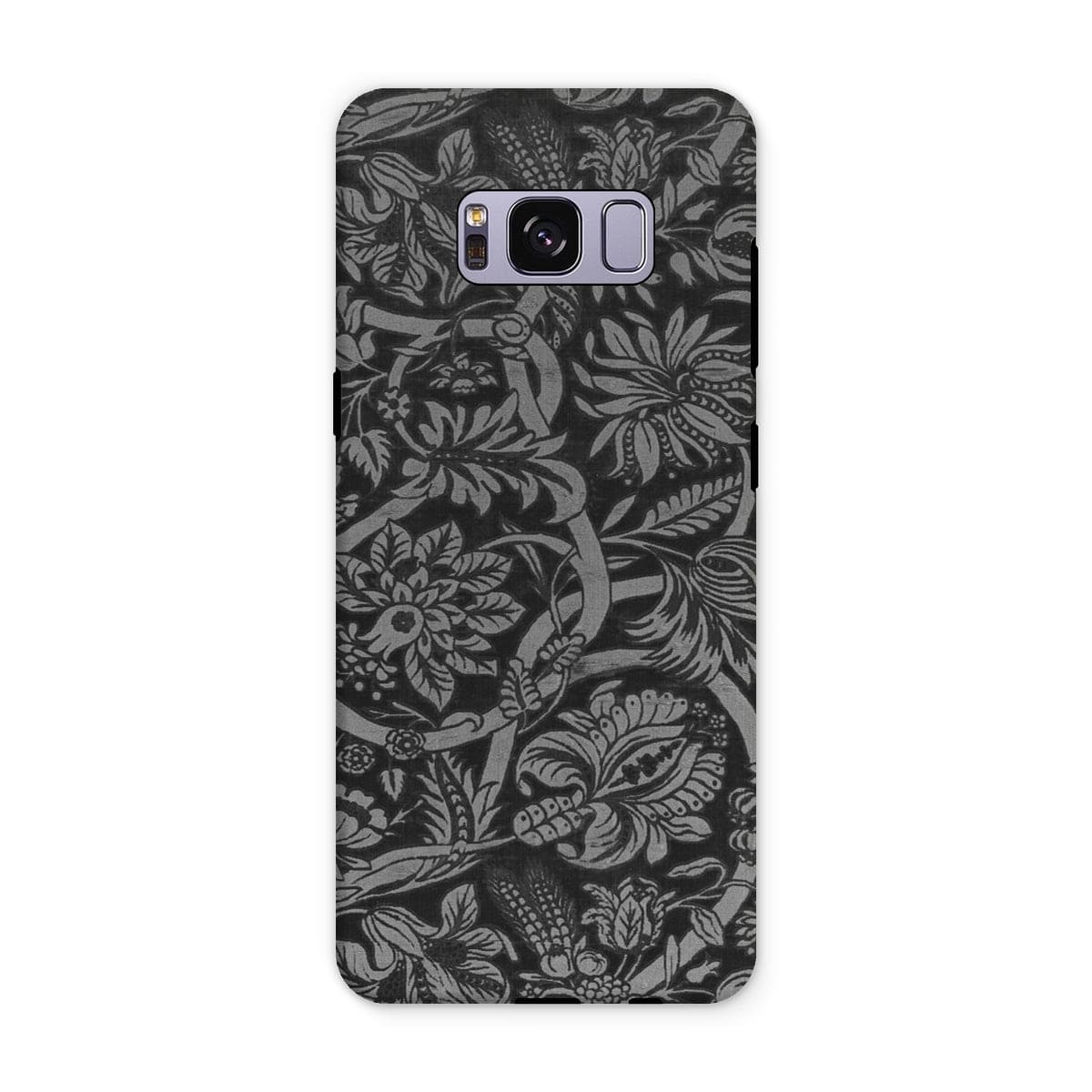 Casezest Mobile Phone Case for Samsung Galaxy S8 Plus / Gloss Black Floral Design