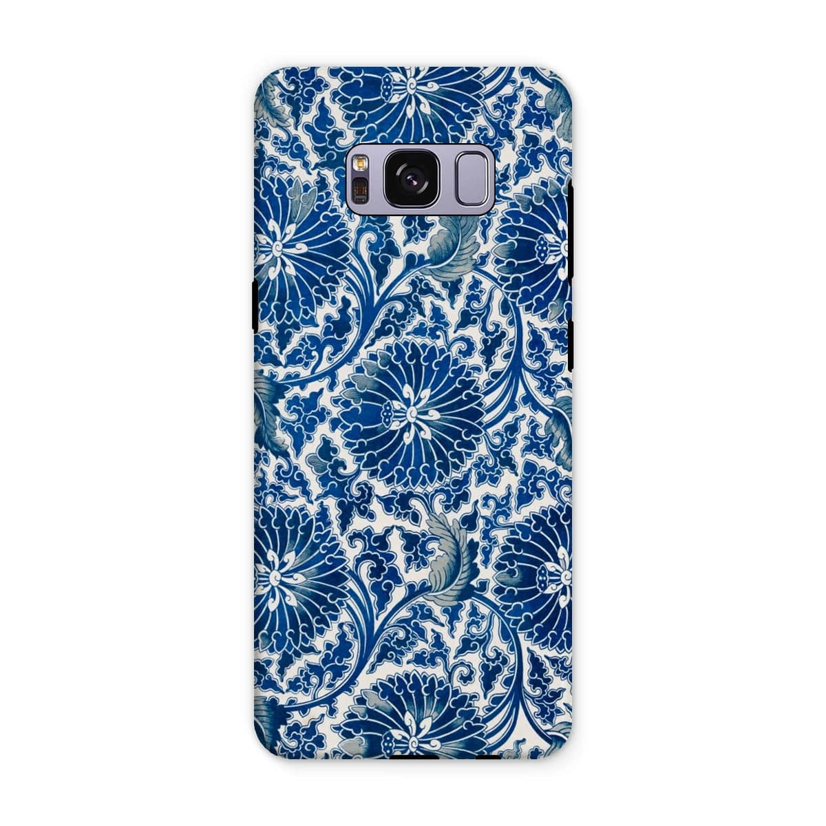 Casezest Mobile Phone Case for Samsung Galaxy S8 Plus / Gloss Blue Ornamental Floral Design