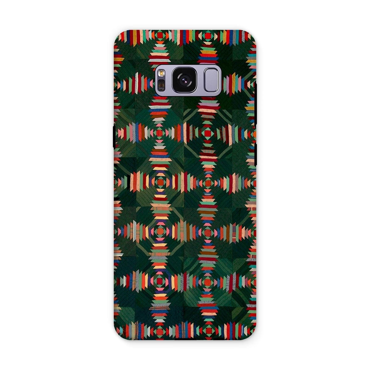 Casezest Mobile Phone Case for Samsung Galaxy S8 Plus / Gloss Green Woven Quilt Design