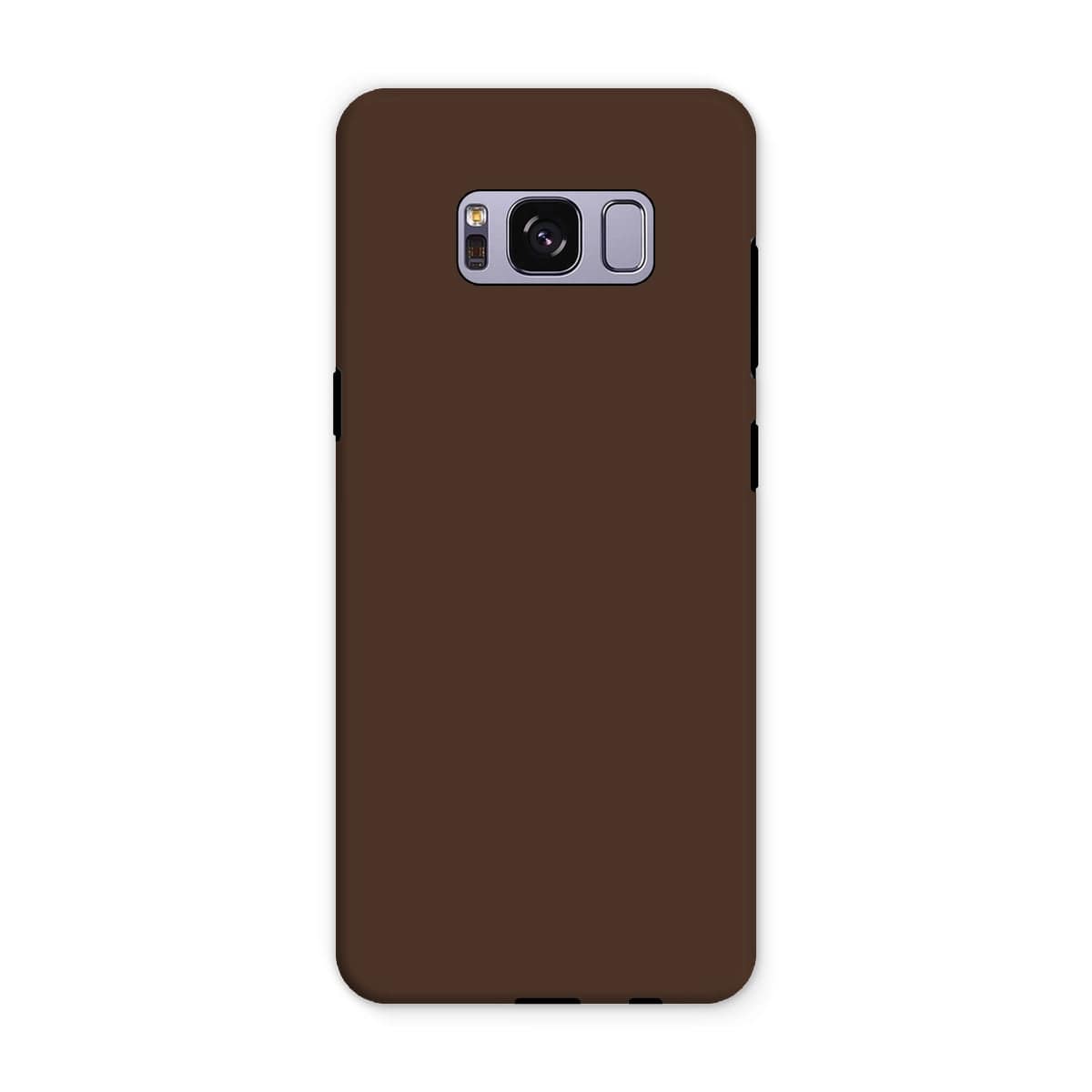 Casezest Mobile Phone Case for Samsung Galaxy S8 Plus / Gloss Pure Dark Brown Design