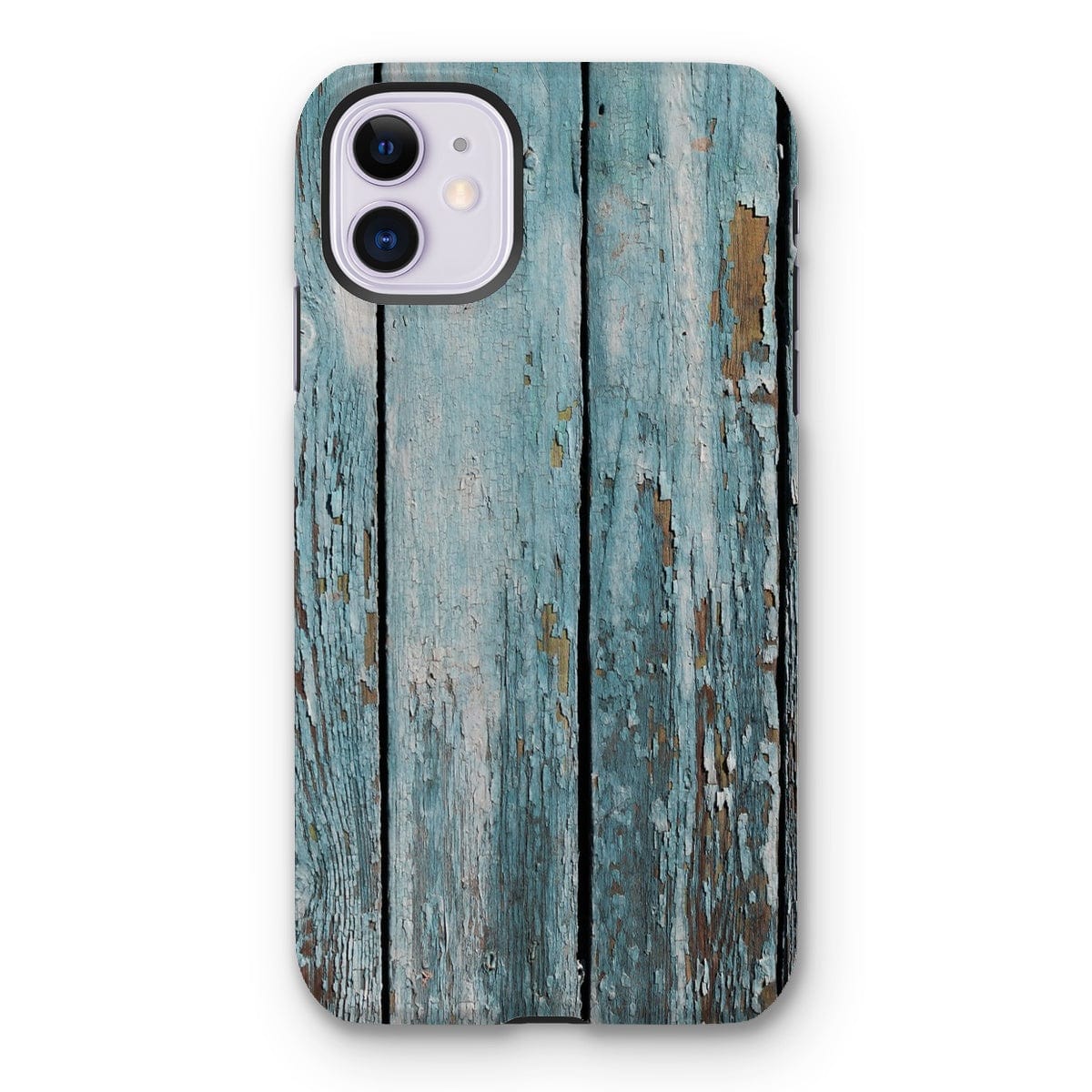 Casezest Mobile Phone Case for iPhone 11 / Matte Peeling Blue Planks Design