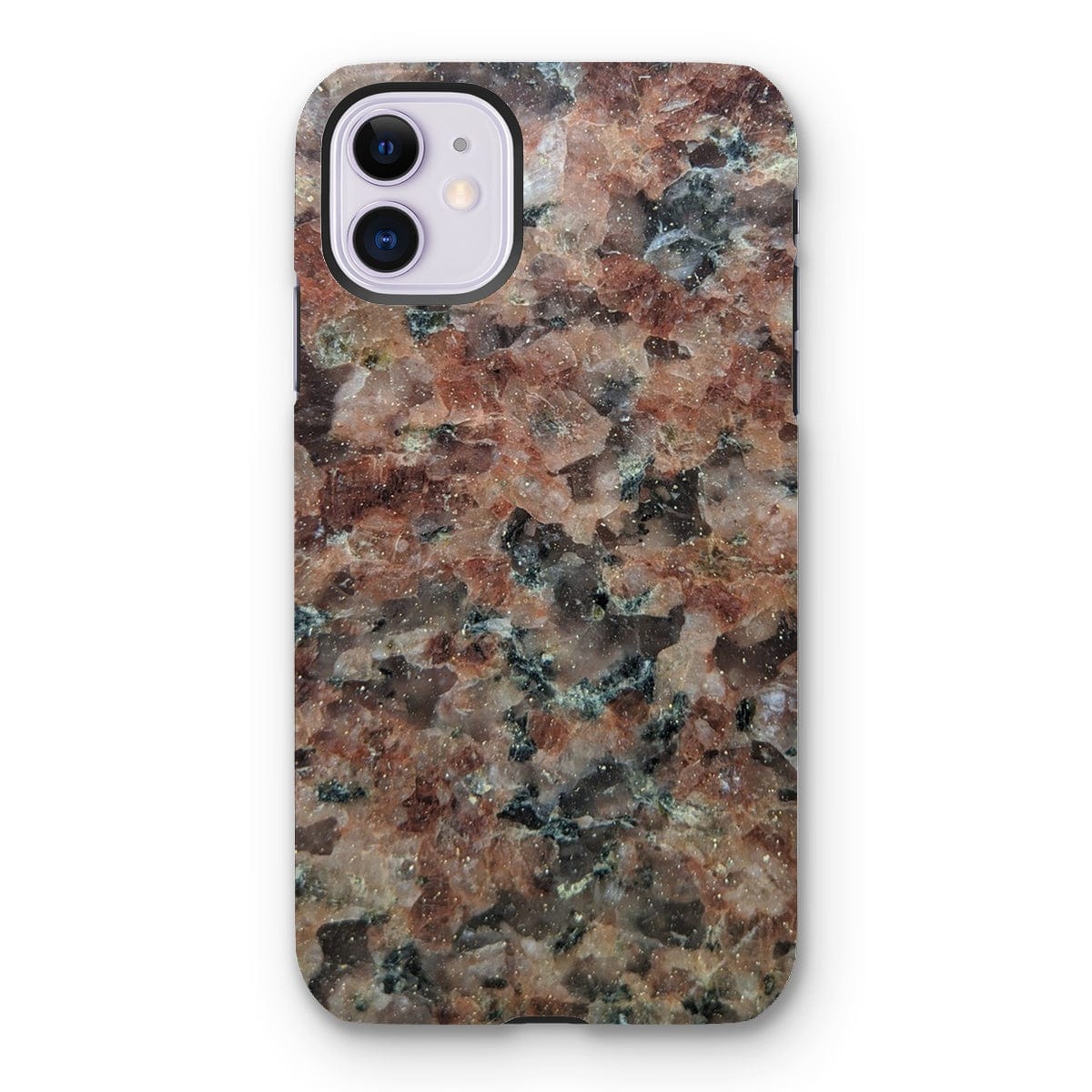 Casezest Mobile Phone Case for iPhone 11 / Matte Pink Granite Slab Design