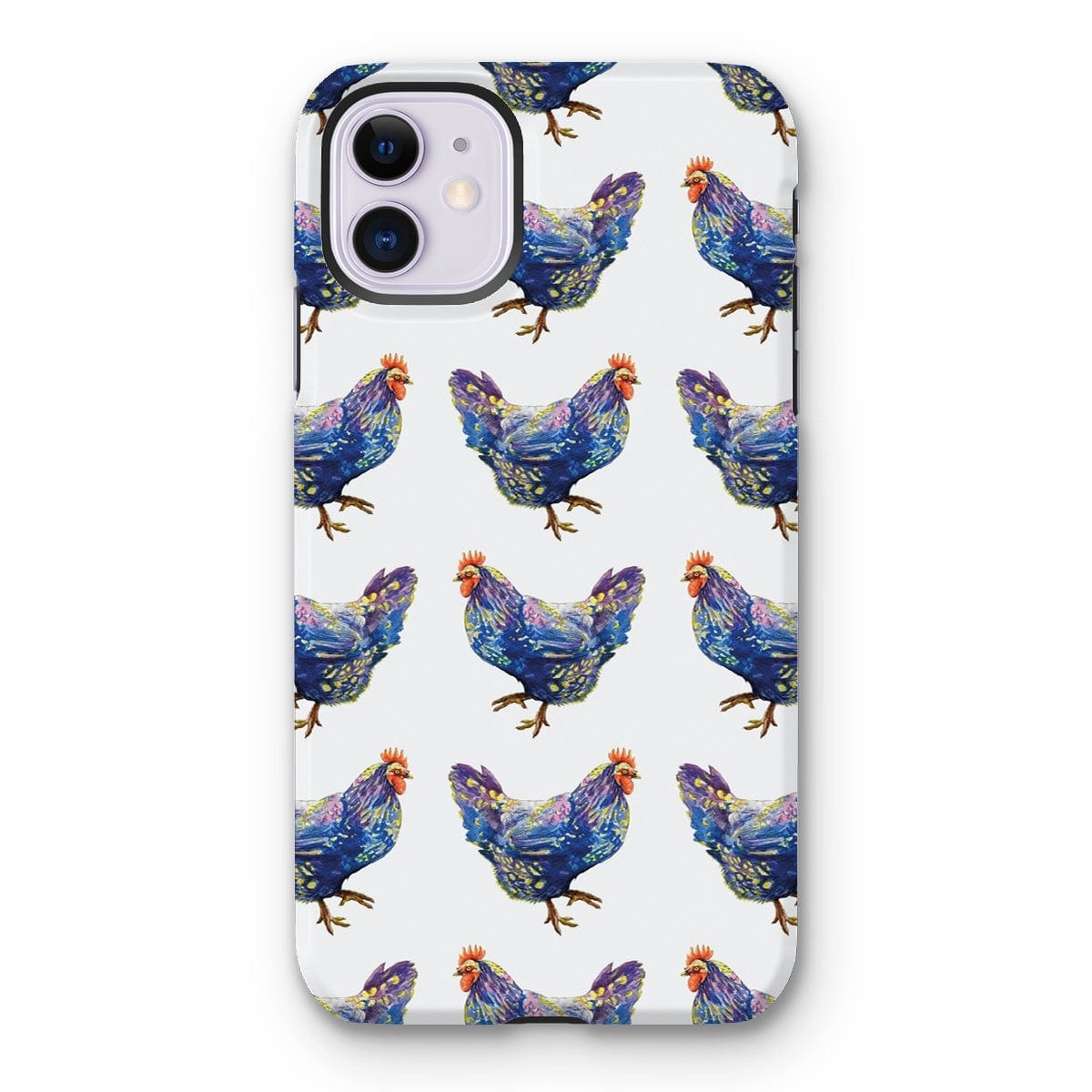 Casezest Mobile Phone Case for iPhone 11 / Matte Strutting Blue Chicken Design