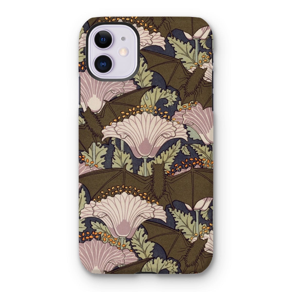 Casezest Mobile Phone Case for iPhone 11 / Matte Verneuil Bats and Poppies Design