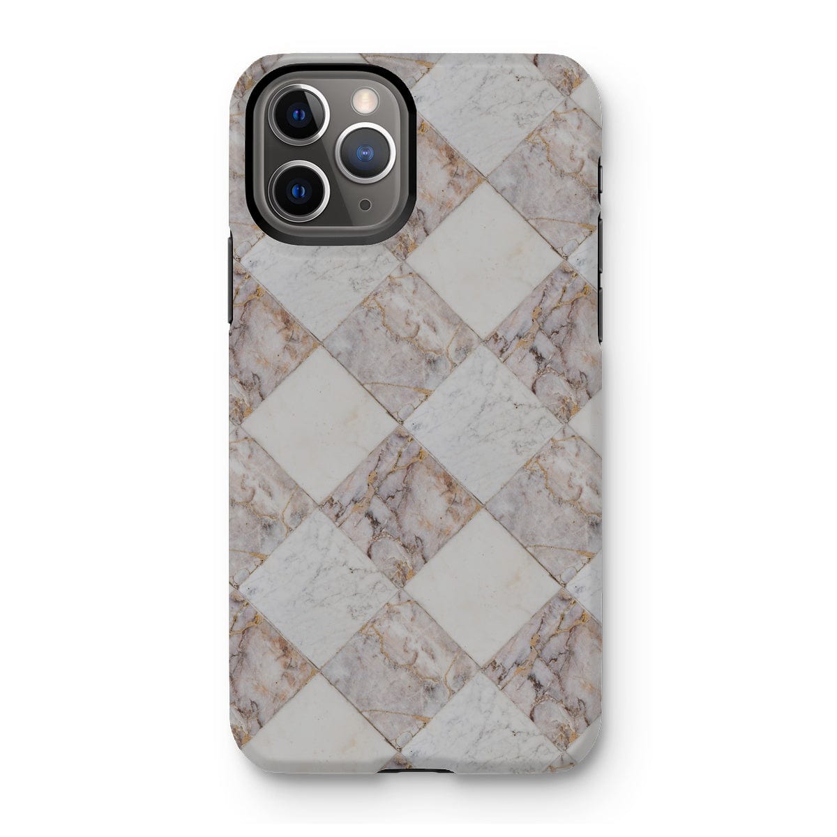 Casezest Mobile Phone Case for iPhone 11 Pro / Matte Light Marble Tile Design