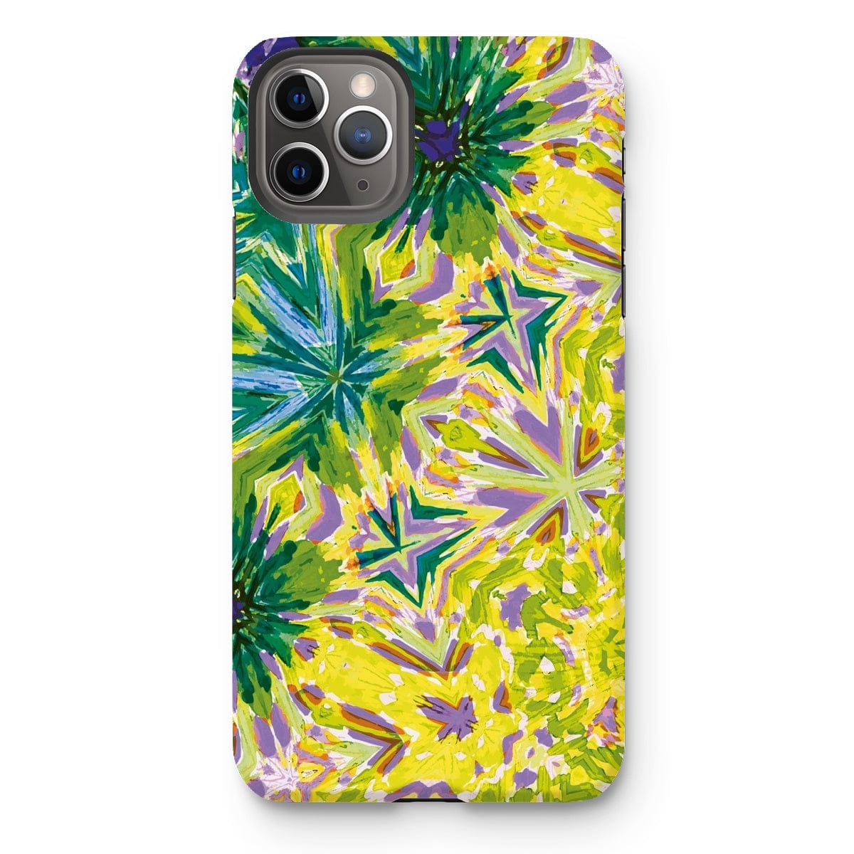 Casezest Mobile Phone Case for iPhone 11 Pro Max / Matte Green Yellow Flower Star Design