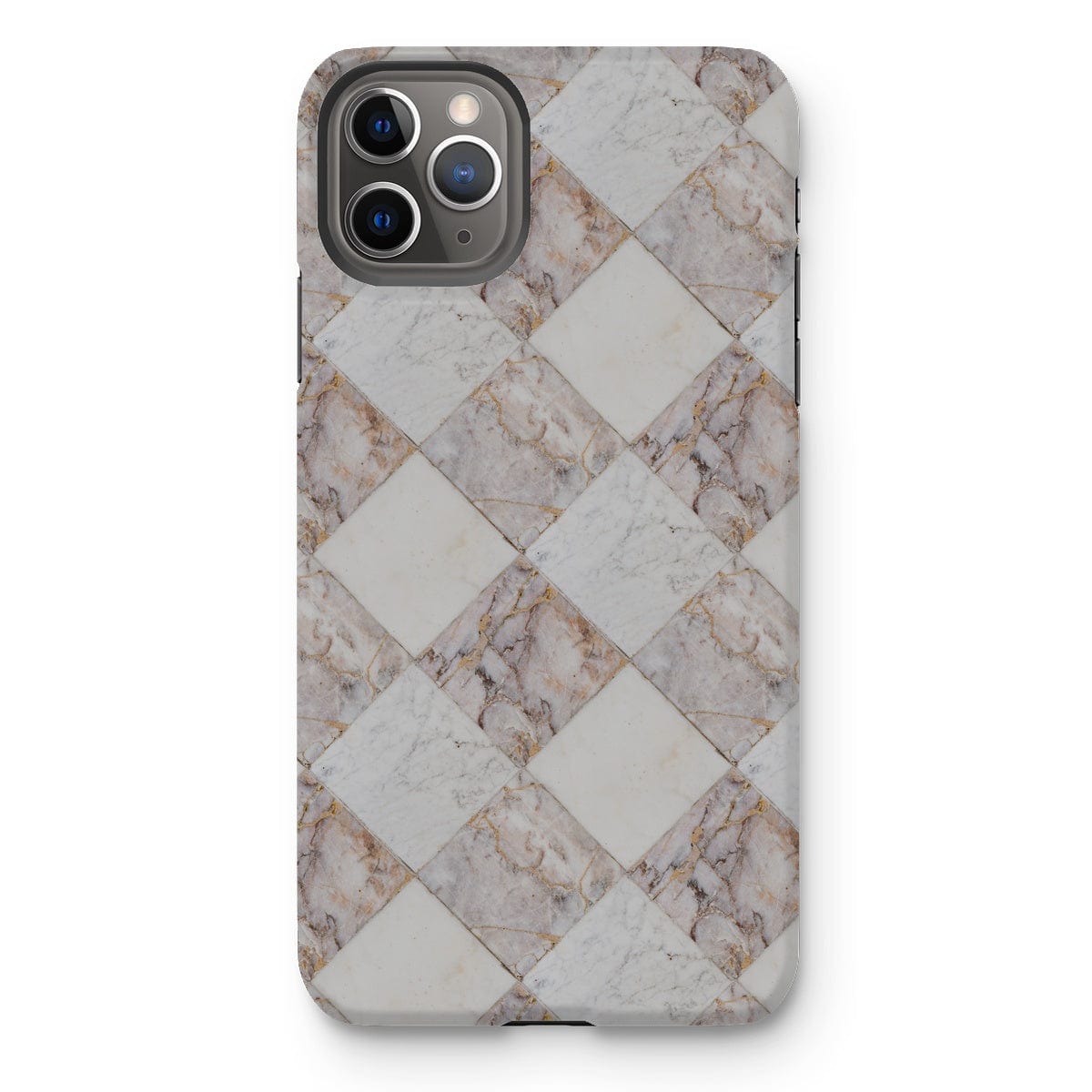 Casezest Mobile Phone Case for iPhone 11 Pro Max / Matte Light Marble Tile Design