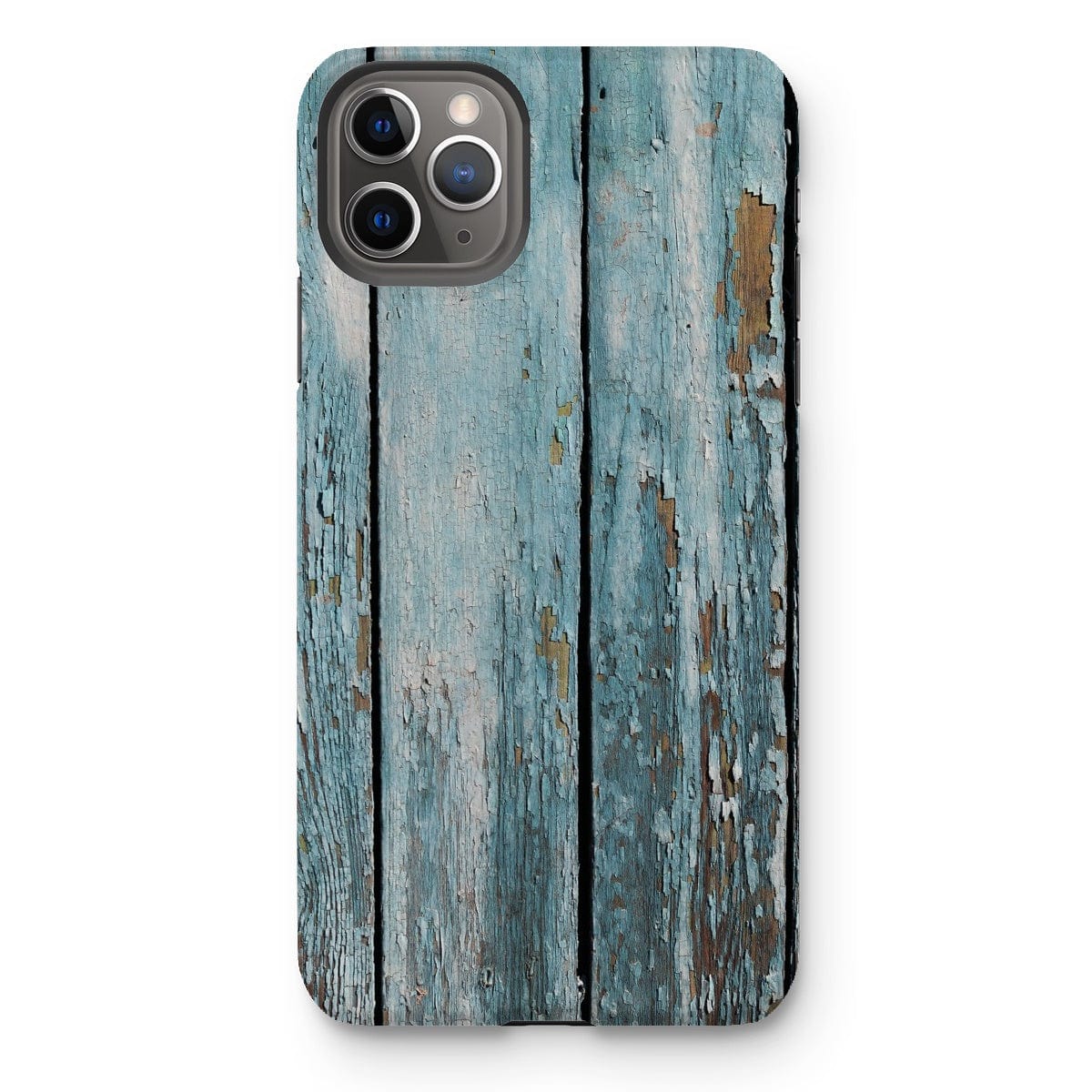 Casezest Mobile Phone Case for iPhone 11 Pro Max / Matte Peeling Blue Planks Design