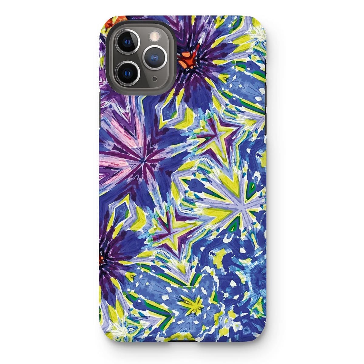 Casezest Mobile Phone Case for iPhone 11 Pro Max / Matte Purple Blue Flower Star Design