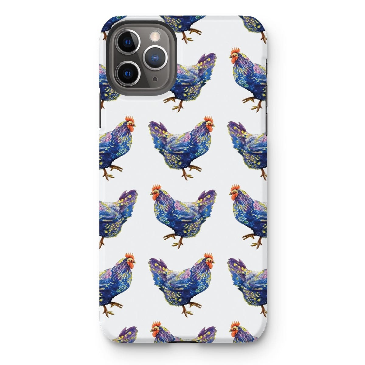 Casezest Mobile Phone Case for iPhone 11 Pro Max / Matte Strutting Blue Chicken Design