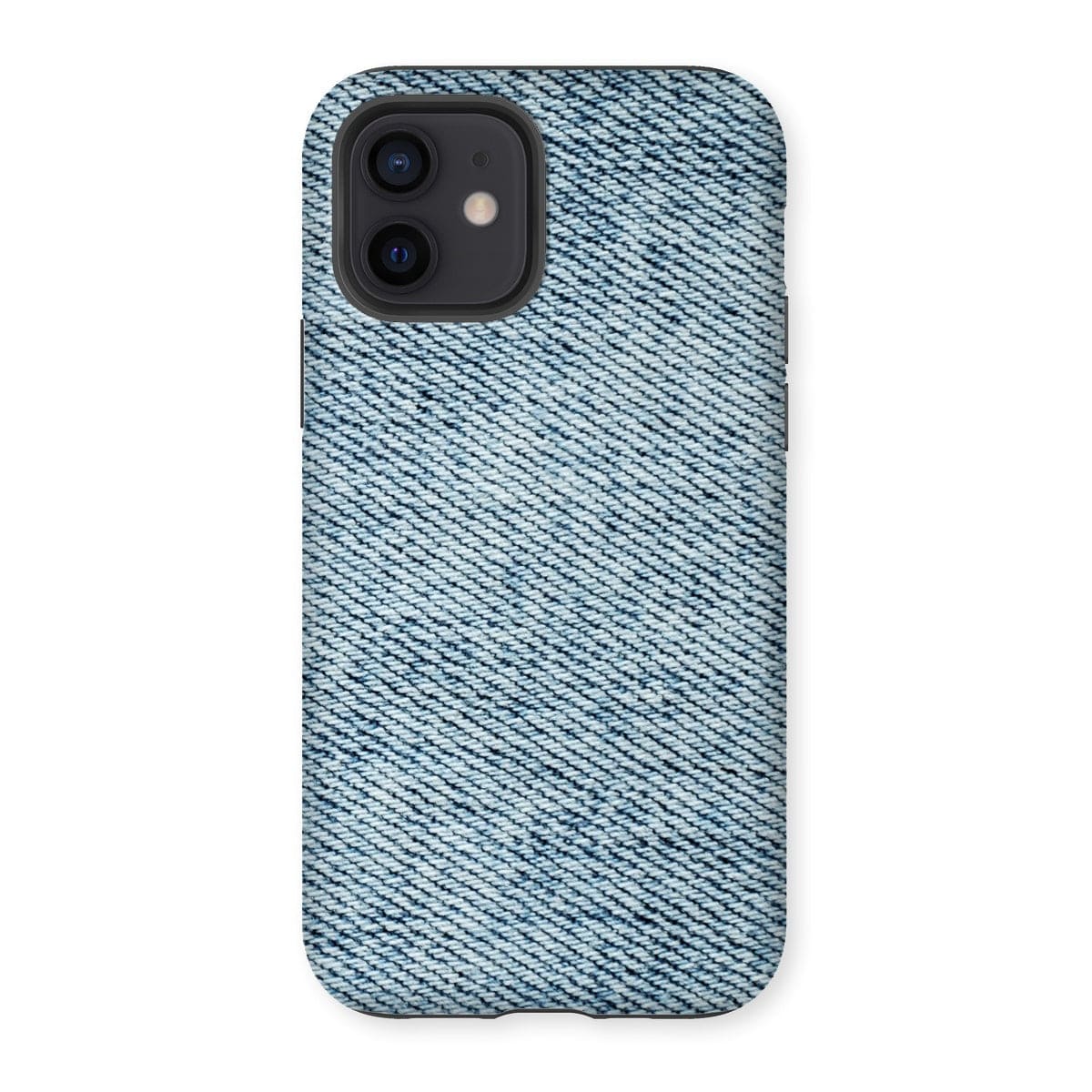 Casezest Mobile Phone Case for iPhone 12 / Matte Light Blue Denim Design