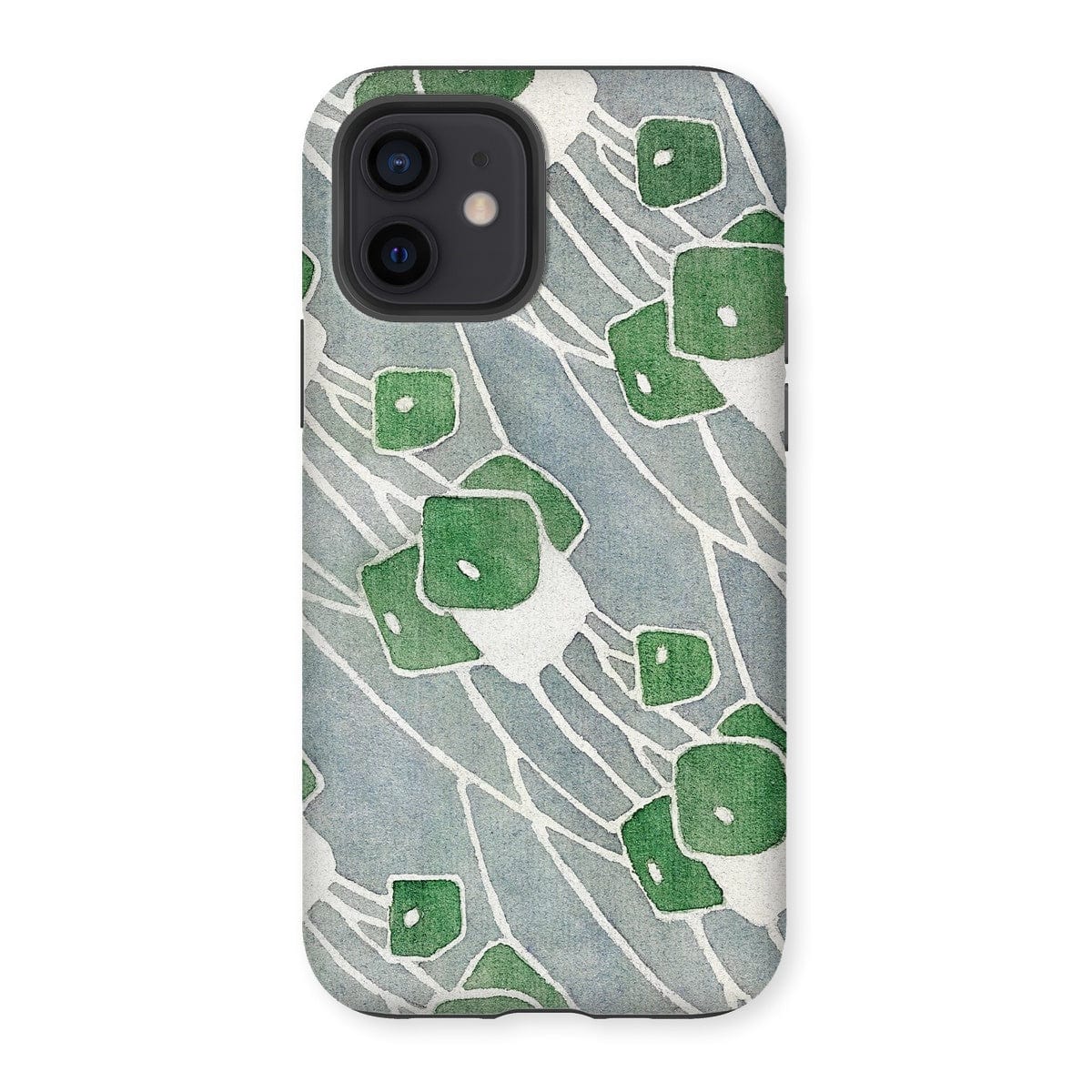 Casezest Mobile Phone Case for iPhone 12 / Matte Overbeck Green Geometric Design