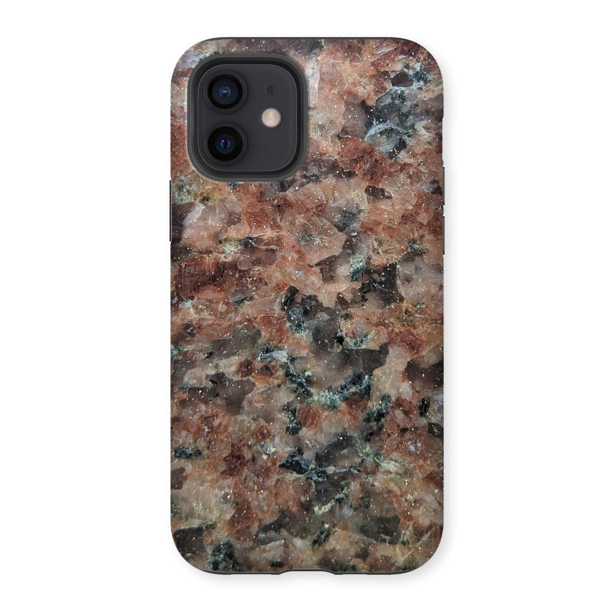 Casezest Mobile Phone Case for iPhone 12 / Matte Pink Granite Slab Design