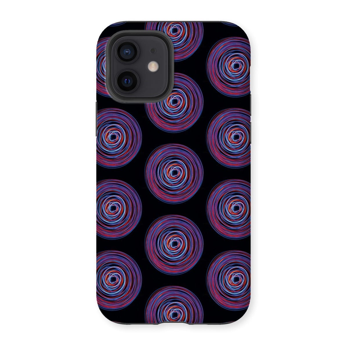 Casezest Mobile Phone Case for iPhone 12 / Matte Purple Pink Circle Design