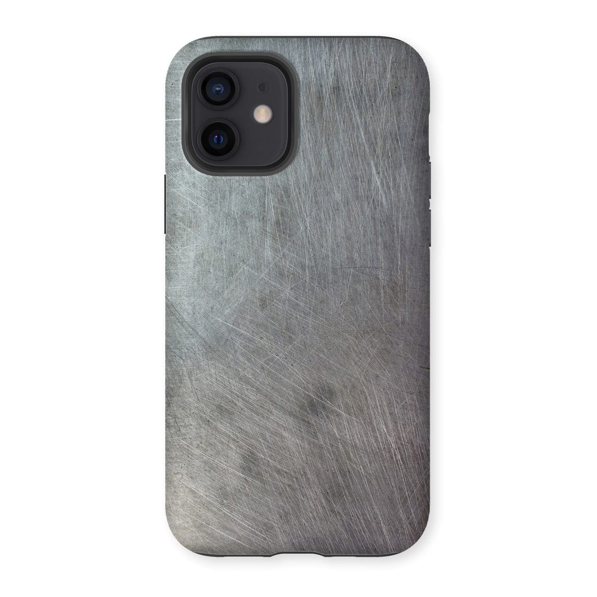 Casezest Mobile Phone Case for iPhone 12 / Matte Scratched Metal Design