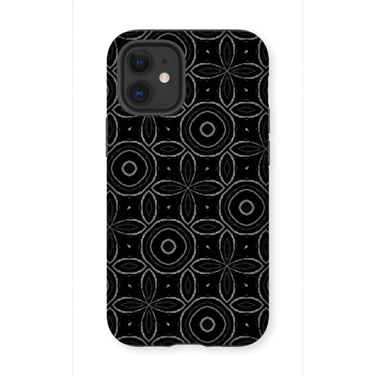 Casezest Mobile Phone Case for iPhone 12 Mini / Matte Dark Petal Circle Design