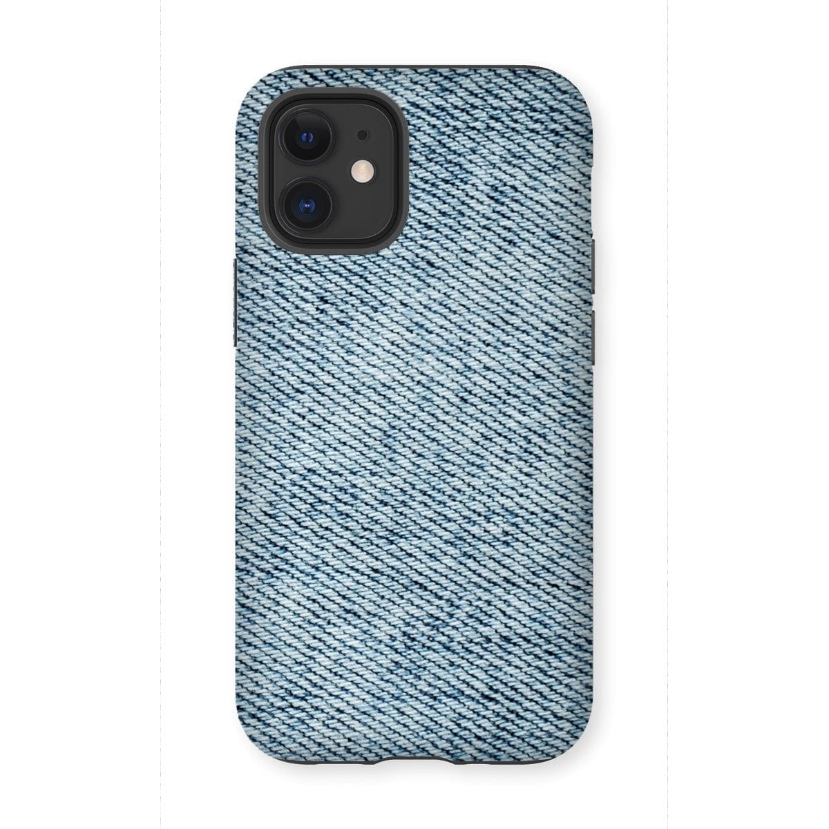 Casezest Mobile Phone Case for iPhone 12 Mini / Matte Light Blue Denim Design